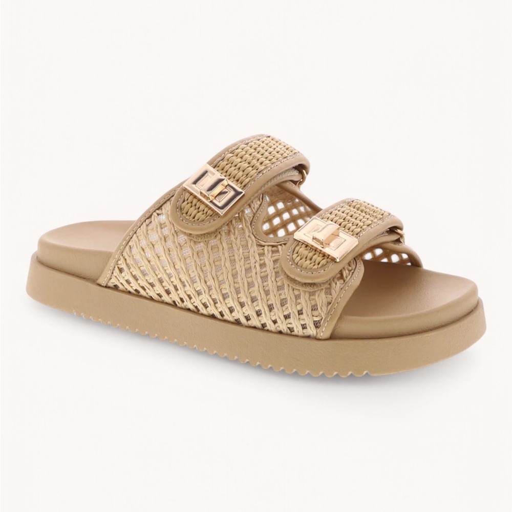 CCOCCI Gold Slide Sandals